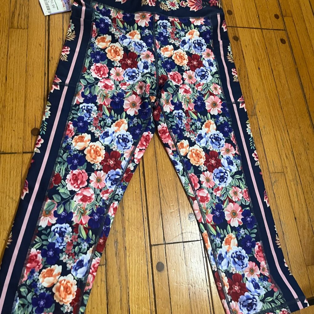 Bright Floral Designer Leggings/Yoga Pants